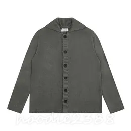 Svensk nischmärke Vårt arv, grå ullblandning Cardigan Coat Löst Lapel -knapp Par Knitkläder, Casual Coat Unisex, Casual Knitwear 1603