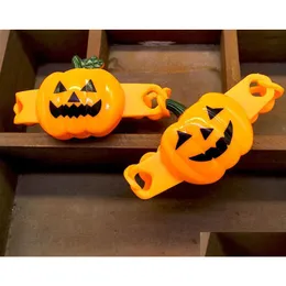 Party Favor Glow Armband Halloween Armband Favors Led Light Up Pumpkin Bangle Treats Candy Goodie Bag Stuffers Drop Delivery Hom Dhmoc