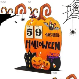 Calendar Wholesale Wooden Halloween Advent Festival Table Decoration Hollow Family Room Apartment Z230811 Drop Delivery Office School Dh6Sg