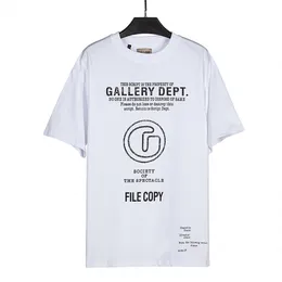 Galleries Dept Harajuku 23SS Spring Vintage Washed Letters Printed File Copy Logo T Shirt Loose Overdized Hip Hop Unisex Short Sleeve Tees 02