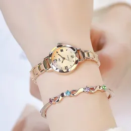 Wristwatches Ladies Watch Female Student Small Round Steel Band Trend Temperament Quartz Personality Bracelet Relojes Para Mujer 230911