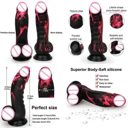 Nxy Dildos Big Dick Pele Realista Pênis Soft Sex Enorme Vibrador Anal Feminino Masturbador Não Dupla Camada Silicone Ventosa para Mulheres 220420