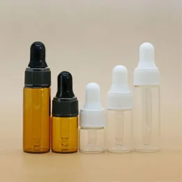 2 ml 3 ml 5 ml Mini Amber Glass Droper Bottle Exempel Container Essential Oil Parfym Tiny Portable Bottles Vial JGEFD