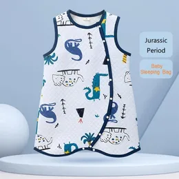 Baby Sleeping Bag Vest Cartoon Soft Infantil Spring Summer Cotton Toddler Sleep Sack Kids Slaapzak Bed Children Pyjamas Jumpsuit 2310s