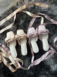 Fada francesa com cadarço único sapato estilo balé grosso com design lolita sentido nicho sapatos suaves para noite