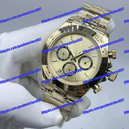 8 Model Luksusowe zegarki męskie 40 mm 116508 126508 Stalowa ramka Czarna tarcza Automatyczny ruch bez chronografu ze stali nierdzewnej 126518 126503 Sportowe zegarki męskie