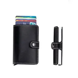 Storage Bags Mini Wallet With Matic Slide Card Holder Credit Case Organizer Bag Protector Men Wallets Drop Delivery Home Garden Hous Otbtp