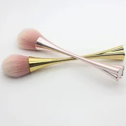 مكياج Gold Pink Power Brush Single Travel Discipable Blusher Make Up Brush Professional Beauty Cosmetics Toiqpd