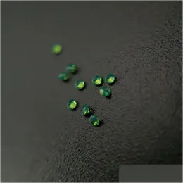 Loose Diamonds 209/1 Good Quality High Temperature Resistance Nano Gems Facet Round 2.25-3.0Mm Dark Chrysoprase Green Synthe Dhgarden Dhdfi