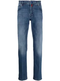 Designer dżinsy mężczyzn Kiton prosto jeansy jeansowe klasyczne pięć kieszeni Spring Autumn Długie spodnie dla mężczyzny Nowe styl miękkie spodnie dżinsowe