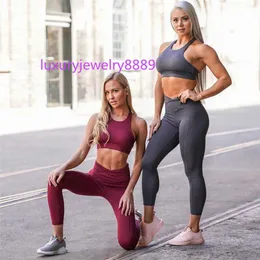 Hot-Selling Yoga Two Piece Set Top and Pants 2 Piece Set Women Tracksuit Set Ladies Crop Top Pants Outfits Conjunto Feminino X0629