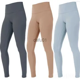 Aktywne spodnie Lu wyrównuj lud rise Yogas spodnie dama nagie gęzią spodnie sporty sportowe podnoszenie całej długości ćwiczenia