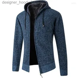 Męskie swetry męskie swetry m-4xl męskie menu swobodne z kapturem bluza streetwear dzianinowy płaszcz męski płaszcz z jumper jumper jumper jumper bandigan z pocke l230912