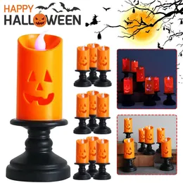 Halloween Decoration LED Light Candle Colorful Pumpkin Table Decoration Home Party Decor