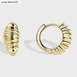Hoop Earrings Non-fading Gold Color Threaded For Women Couples Korean Vintage Fashion Simple Birthday Party Jewelry Gifts