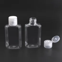 新しいプラスチックの空のアルコール詰め替え可能なボトルを運ぶのは透明な透明なペットプラスチックハンドサニタイザーボトルを液体旅行用