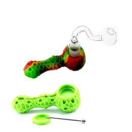 Balanador de óleo de vidro Fumador de tubo de tubo de tabaco manual Bongas de óleo Bongas de vidro Dabber Tool Tool Afs Catcher Dab Rig Bong