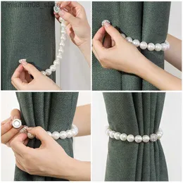 Curtain Poles 2 new pearl curtains simple ties rope accessory rods accessory rods strap clips hook brackets home decor Q230912