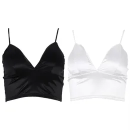 Camisoles & Tanks Women Strap Solid Sexy Bikini Crop Tops Tank Top Underwear Bralette Wire Bra279s