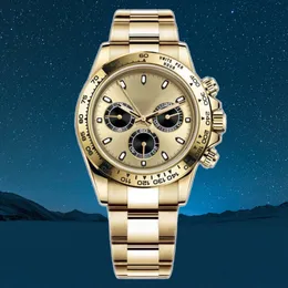 럭셔리 자동 남성 시계 Dayton Watch 자동 기계 디자이너 Montre de Luxe 40mm 접이식 버클 세라믹 베젤 금광 방수 손목 시계