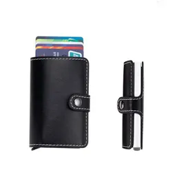 Storage Bags Mini Wallet With Matic Slide Card Holder Credit Case Organizer Bag Protector Men Wallets Drop Delivery Home Garden Hous Otnlr