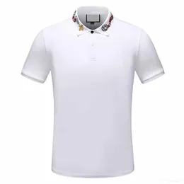 2023-2024 Fashion Polos T-shirt Men Casual T Shirt Hafted Medusa Cotton Polo Shirt High Street Collar Polos Koszulki