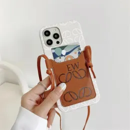 حالات الهاتف الفاخرة المصمم مع حزام لـ iPhone 14 13 12 11 Pro Max Fashion Protect Case Case Shell Phone Bag Crossbody Bag