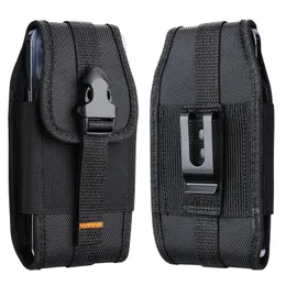 Hot Sale Universal Nylon Waist Case Pouches Holster Belt Clip Cover For iPhone 15 14 13 12 11 Series For Samsung Mobile Phone Waist Bag With Credit Card Slot