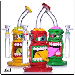 1PC Glass Bong 3D Hookah Hallowen Style Funny Hookah z miskami palącymi akcesoria