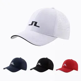 Boll Caps JL High QualTiy Summer Golf Cap broderad andningsbar baseballmössa för män utomhus gorras sport trucker hatt droppe 230911