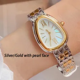 Mulheres relógios de luxo relógio de quartzo de ouro para mulheres rosto pérola aço inoxidável designer relógios de pulso feminino relógios à prova dwaterproof água montre de luxe dropshipping