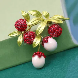 Nowe kreatywne kobiety klasyczne broszki lithi broszki rośliny owoce wykwintna biżuteria projektowa na lady imprezowy ślub