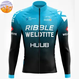 Koszule rowerowe Topy Huub Winter Pleece Men Jersey Mountian Rower Ubrania noszenie ropa ciclismo niebieskie wyścigowe ubrania rowerowe MTB 230911