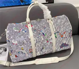 Backpack Designer Multipocket Keepall Bandouliere 50 backpack travel Luggage bag Duffel valise handbag tote women men Knapsack cartoon Q230912