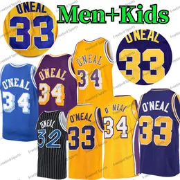 34 Shaquille Oneal 33 LSU Tigers College Basketball Jersey Mens Kids 32 Shaq Retro Vintage Yellow Purple Black Ed Bo Bo Bro Bo Trosback