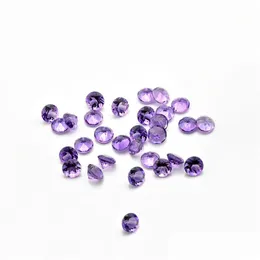 Loose Gemstones Dark Purple 50Pcs/Lot 6-10Mm Round Brilliant Cut 100% Authentic Natural Amethyst Crystal High Quality Gem St Dhgarden Dh6Ps