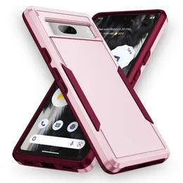 Hot Selling Phone Cover för Google Pixel 8 Pro 7 Pro 6 Pro 7A 6A Anti Scratch Heavy Duty Soft TPU Hard Plastic 2 In 1 Protection Chock Superture Case