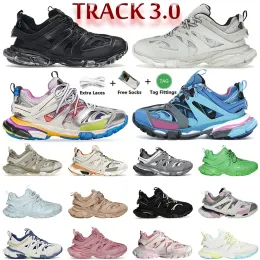 2023 Luxus berühmte Marke Casual Shoes Designer Track Trainer White Mens Women Track 3 3.0 Sneaker Vintage Tracks Läufer Tess.S. Gomma -Leat