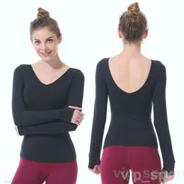 لو محاذاة lu yoga girl sport long sleeve tops sexy litness tshirt tshirt مرنة كمال الأجسام تي شيرتات نساء سريع DR تمرينات سريعة التكنولوجيا