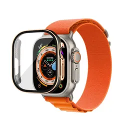 Smartwatch für Apple Watch Ultra Series 8 49 mm, iWatch, wasserdichtes Gehäuse, Marine-Armband, Smartwatch, Sportuhr, kabellose Ladebox, Schutzhülle