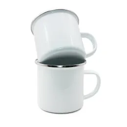 Sublimations-Emaille-Kaffeetasse, 340 ml, Camping-Tasse, Metall, leere Kaffeetasse, Emaille-Stahlbecher, Seeschifffahrt