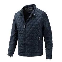 Mens Flight Bomber Diamond Quilted Jacket Lightweight Varsity Jackets Winter Warm Padded Coats Outwear Plus Size247s