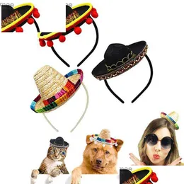 Parti Şapkaları 1 Mini Mexican St Hat Lider kayış kadın kurşun eğlenceli karnaval aksesuarı Tatil indirimleriyle dekore edilmiş Z230809 Bırak dhnjq