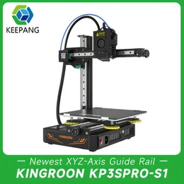 Impressoras Kingroot Kp3s Pro S1 3D Impressora Rápida Velocidade de Impressão Alta Presicion Core XYZ Guide Rail Extrusora Direta Impresora