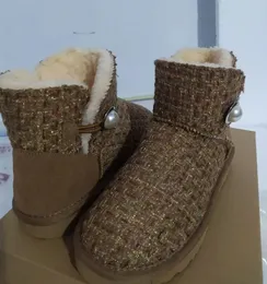 Botas de neve com isolamento de lã masculina e feminina, botas curtas de inverno, botas com isolamento de rebite