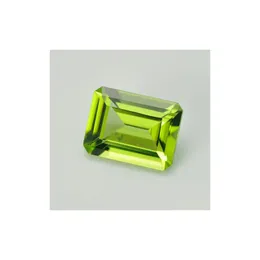 Pedras preciosas soltas fábrica atacado autêntico natural peridot octagon facet corte 6x8-8x10 pedra preciosa semi-preciosa para jóias se dhgarden dhvsh