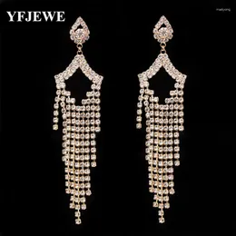 Dangle Earrings YFJEWE Women Classic Banquet Tassel Elegant Curtain Drop For Fashion Jewelry Brinco E599