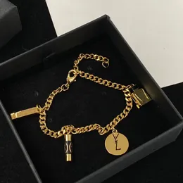 Золотой ювелирный браслет дизайнерский новый модный браслет-подвеска Флакон духов кулон для девочек и мальчиков Pulra Ювелирные аксессуары оптом