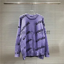 Herrtröjor Herrkvinnor Designers Sweaters Luxe Sweatshirt Balancai broderi Knitwear Winter Clothes Classic Series Letter Jacquard Sweater Are M J230912