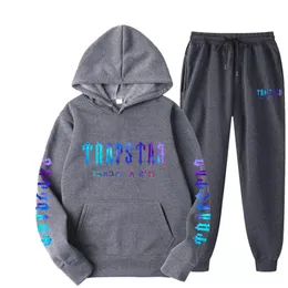 Trapstar hoodie designer tröja herrar hoodie tröja o nackbrev tryckt grå överrock tröja streetwear mode svart hoodie för man hooded tröja